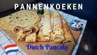 How To Make Dutch Pancakes From Scratch  Pannenkoeken recept 🥞🥞 [upl. by Yekcor]