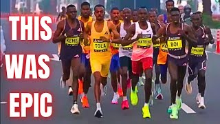 12 Kenyans VS 7 Ethiopians RAK Half Marathon 2024 Race Highlights [upl. by Lajet]