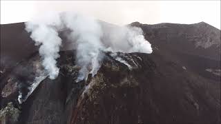 La parte sommitale del vulcano Stromboli [upl. by Annatnom]