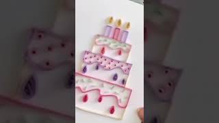 Paper Quilling Birthday Card 🎂 [upl. by Trix515]