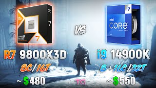 Ryzen 7 9800X3D vs Core i9 14900K  Test in 10 Games [upl. by Eronaele]