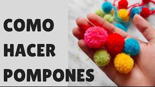 DIY Como Hacer Pompones Facil  OneThousandLooks [upl. by Euqinamod]