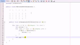 Metodo de ordenamiento por seleccion en java [upl. by Rector]