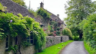 The Ultimate COTSWOLD Village  Early Morning WALK in Cotswolds Heaven  Duntisbourne Abbots [upl. by Aniretake952]