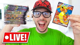 PACK PARTY Opening 340 Pokemon Packs for Charizard Live Stream [upl. by Clareta]