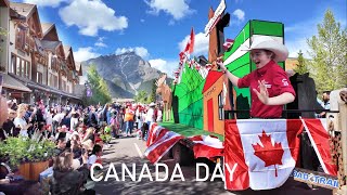 CANADA DAY Parade in BANFF Alberta Canada 🇨🇦 2024 [upl. by Afatsom]