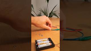 How to Make a simple Electromagnet electromagneticfield electromaganetism magnet [upl. by Aehtna]