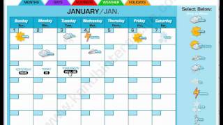 Monthly Calendar Design Interactive Software [upl. by Ellevehs656]