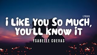 Ysabelle Cuevas  I Like You So Much Youll Know It  Lyric Video [upl. by Pugh]