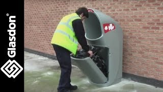 Glasdon International  how to change the sack  Combo Delta™ large aperture litter bin [upl. by Gerald399]