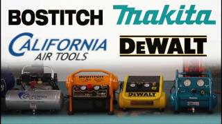 Handson Air Compressor sound test Bostitch Dewalt Makita amp California Air [upl. by Ynor656]