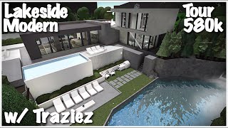 Private LakeSide Modern House  Tour 379k  Bloxburg  ROBLOX [upl. by Guglielmo]