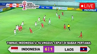 🔴 LANGSUNG 1930 WIB • LIVE TIMNAS INDONESIA U16 VS LAOS  KLASEMEN GRUP A  PIALA AFF U16 2024 [upl. by Eceined56]