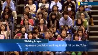 Synchronised Walking Goes Viral Japans Shudankodo synchronised walking proves online hit [upl. by Urian59]