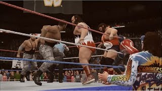 WWE 2k16  The Bushwhackers vs The Natural Disasters Hall of Fame Showcase  PS4 Gameplay [upl. by Assilac979]