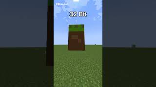 64 vs 32 vs 10 vs 1 bits minecraft shorts [upl. by Yvon778]