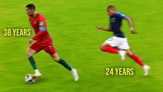 Cristiano Ronaldo vs Kylian Mbappe The Speed Showdown [upl. by Ayram728]