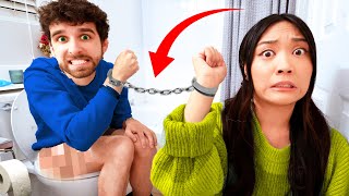 HANDCUFFED to My GIRLFRIEND for 24 HOURS CHALLENGE [upl. by Dilly]