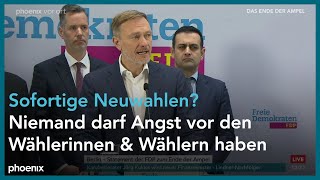 Nach Rückzug aus Ampel Pressekonferenz der FDP zu den aktuellen Geschehnissen  071124 [upl. by Asilat992]