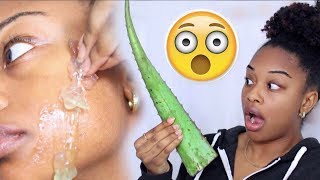 I USED FRESH ALOE VERA ON MY SKIN FOR 5 DAYS AND THIS HAPPENED [upl. by Leyes383]