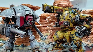 Imperial Knighst vs Big n Stompy Orks Warhammer 40k battle report [upl. by Errot345]