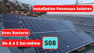 installation panneaux solaire avec batterie soimême de A a Z partie 8 [upl. by Shae677]