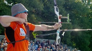 Archery in slow motion  Recurve bow  Odense 2016 [upl. by Aneret]