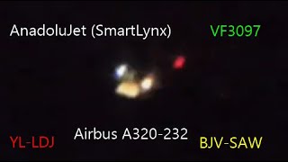 AnadoluJet SmartLynx  VF3097  YLLDJ Silent IAE V2500 Roar [upl. by Brecher]