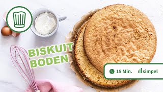 Biskuitboden für Torten und Kuchen  Chefkoch [upl. by Chalmer]