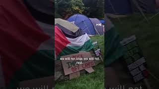 Cardiff University students begin a ProPalestine encampment [upl. by Aisyram765]