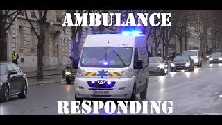 ambulance en urgence avec sirene us dans Paris [upl. by Mathre351]