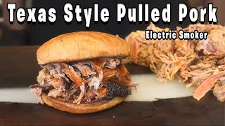 TEXAS STYLE Pulled Pork in an Electric Smoker Masterbuilt Smoker Recipe [upl. by Dronel]