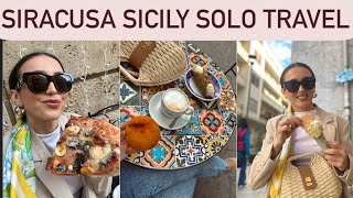 Siracusa Sicily solo travel vlog Italy’s most beautiful streets the best italian old town amp food [upl. by Anilave]