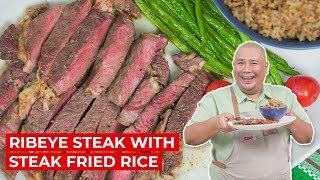 Ribeye Steak with Steak Fried Rice Recipe [upl. by Esyahc17]