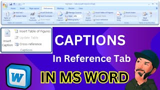 How to Use CAPTIONS IN Reference TAB IN MS WORD  Why do we use caption in Word [upl. by Rimidalb378]