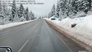 BC Hwy 3 Crowsnest Highway Princeton to Hope 10th January 2024 [upl. by Ennagem491]