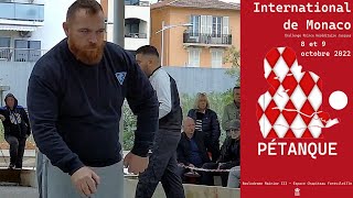 Belle demifinale Gimenez vs Stackow  International à pétanque de Monaco 2022 [upl. by Koziarz210]