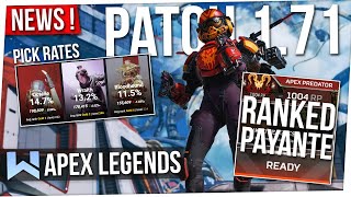 News Apex  Nouveau Patch 171 Ranked Payante  Pickrate  des Légendes [upl. by Suriaj]