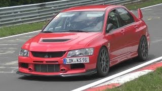 Mitsubishi Evo Nürburgring Compilation [upl. by Jillian]