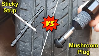 Tire Plug Strip Vs Mushroom Plug Puncture Repair Kits [upl. by Clifford]