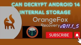 Orange Fox v1115 can decrypt Android 14 internal storage for Poco X3 Pro [upl. by Scrivenor689]