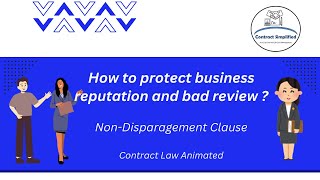 How to protect business reputation and bad review  NonDisparagement Clause Contract Law Animated [upl. by Phelips]