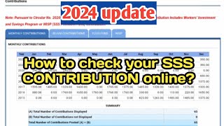 How to check your SSS CONTRIBUTIONS online 2024 update [upl. by Giulio]