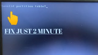 how to fix invalid partion table error [upl. by Nyladnar]