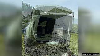 Camping Car Rear Tent Outdoor Car Trunk Tent with Canopy Car Trunk Review [upl. by Htirehc479]