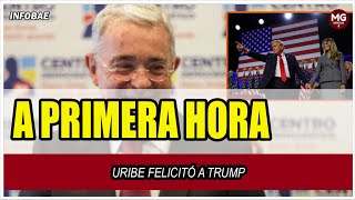 ✔️ EXPRESIDENTE URIBE FELICITÓ A TRUMP A PRIMERA HORA POR SU VIRTUAL TRIUNFO EN ESTADOS UNIDOS [upl. by Lener]