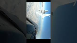 An F16 intercept a Russian bomber in response SU30ML makes impressive maneuver in Alaska air space [upl. by Nemzzaj]