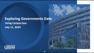 Exploring Governments Data Using censusgov [upl. by Schiffman]