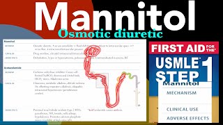 Mannitol an osmotic diuretic in HindiUrdu by first aid for USMLE step 1 [upl. by Ainedrag]