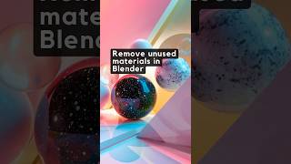 Delete Unused Materials in Blender 3d blender cgi b3d [upl. by Ulane]